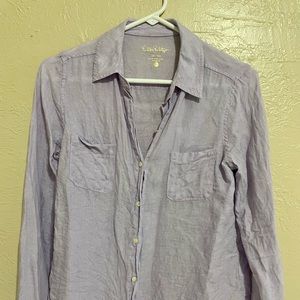Lilly Pulitzer Sea Linen Button Down XS